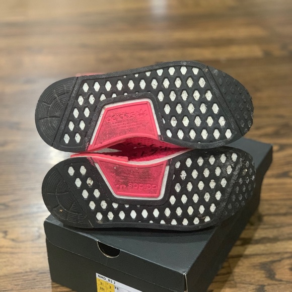 Good Condition Adidas NMD R1 Shoes Kids US Size 3.5 Pink & Black - Picture 7 of 16